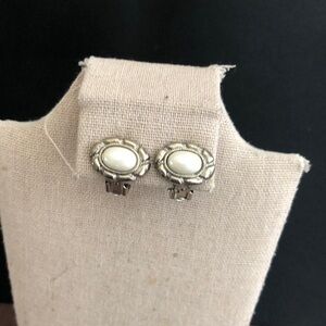 Vintage Faux Stone Clip On Earrings